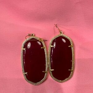 Large Kendra Scott maroon earrings